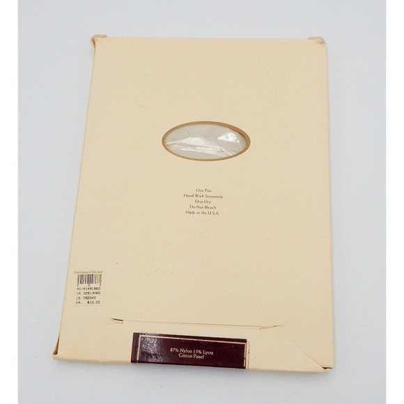 Victoria’s Secret Cream Lycra Opaque Control Top Pantyhose Medium - Picture 2 of 7